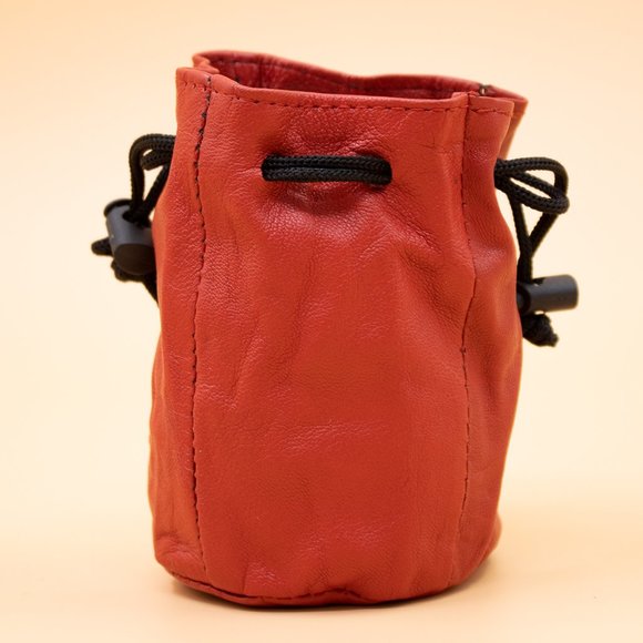 Women's Leather Drawstring Pouch - Picture 3 of 5